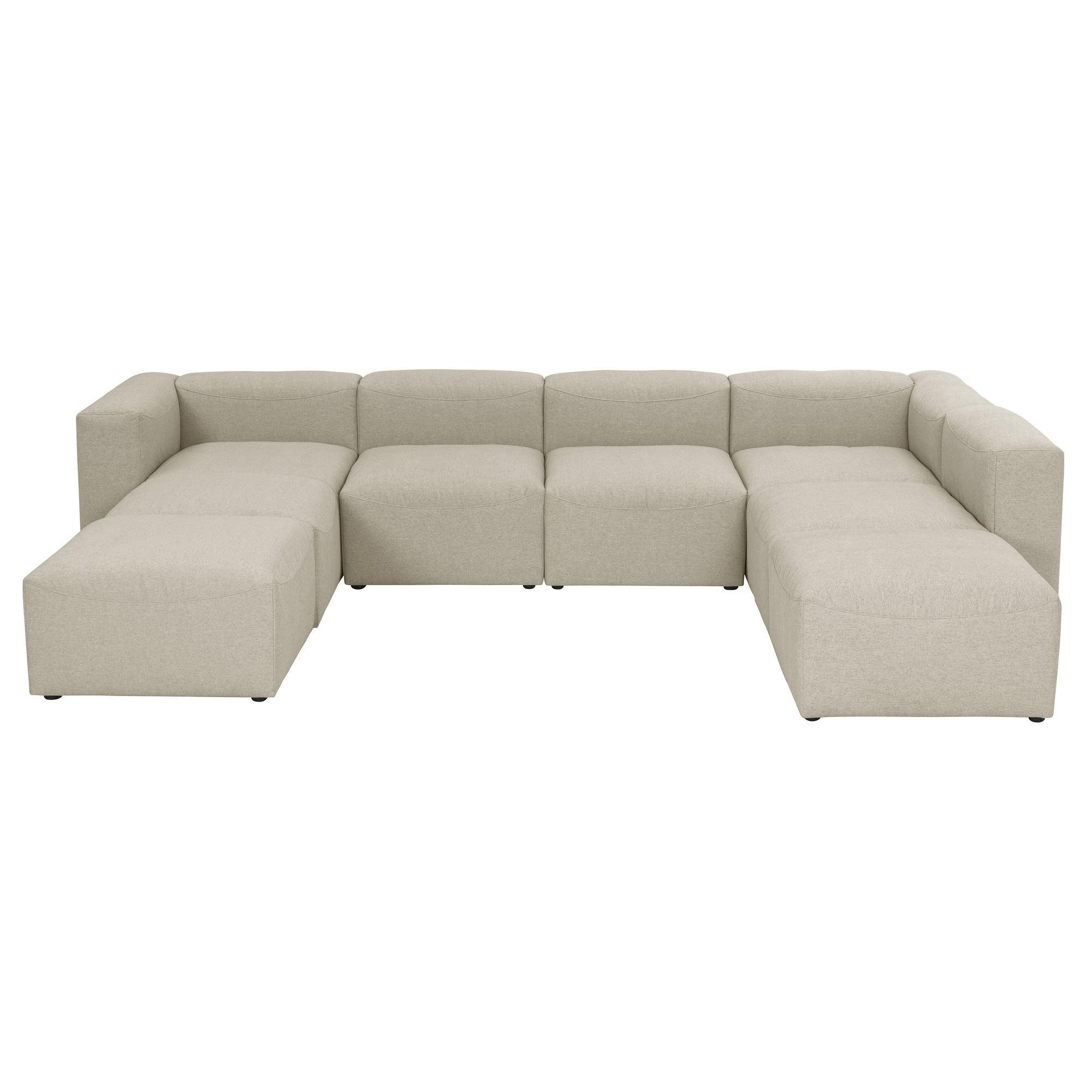 58aufmkessel Wohnlandschaft Creme 350x73x250 cm