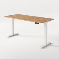 SCHREIBTISCH Elektrisch Höhenverstellbarer HomePro 180x80cm Weiß/Massive Eiche mit Memory-Funktion, Anti-Kollisions Technologie - Eichefarben/Weiß, Holz (80/180/63.5cm) - Desktronic