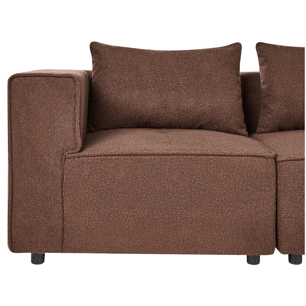 MODULÁRNÍ POHOVKA 2-místná Hnědá Bouclé Axebo - hnědá, textil (188/93/94cm) - Beliani