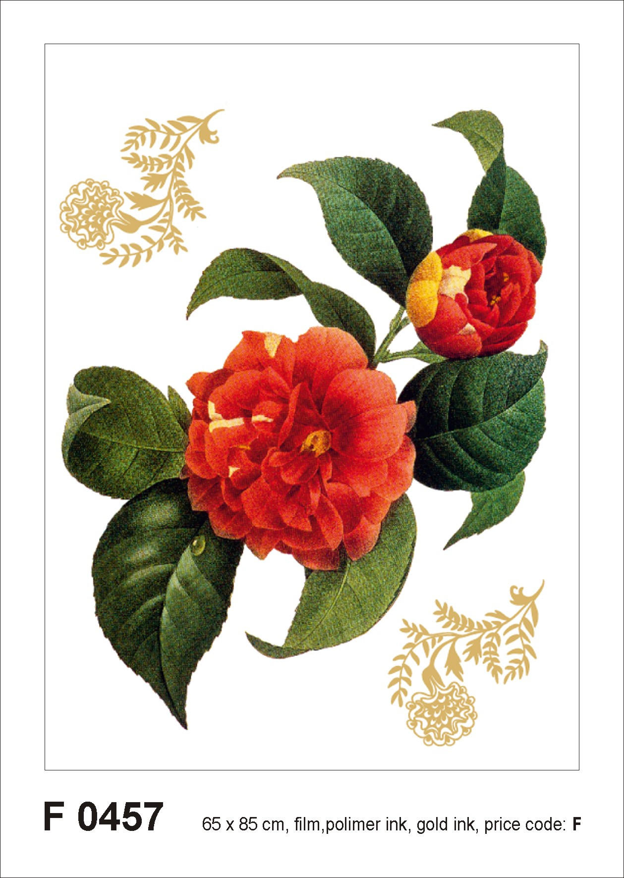 WANDTATTOO Blumen 85 x 65 cm - Rot, Papier (85/65/65cm) - Sanders & Sanders