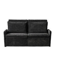 SCHLAFSOFA 172.5/71/95 cm Schwarz mit USB-Anschluss, 5-fach verstellbarer Rückenlehne und Stauraum - Schwarz, Textil (71/95/172.5cm) - Oxeza