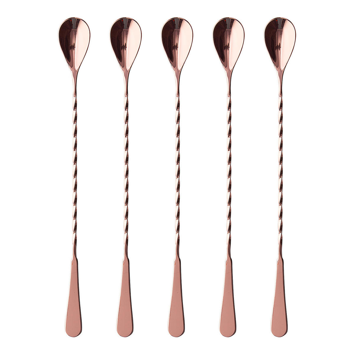 BARLÖFFEL (5er Set) Manhattan - Rosa, Metall - Butlers