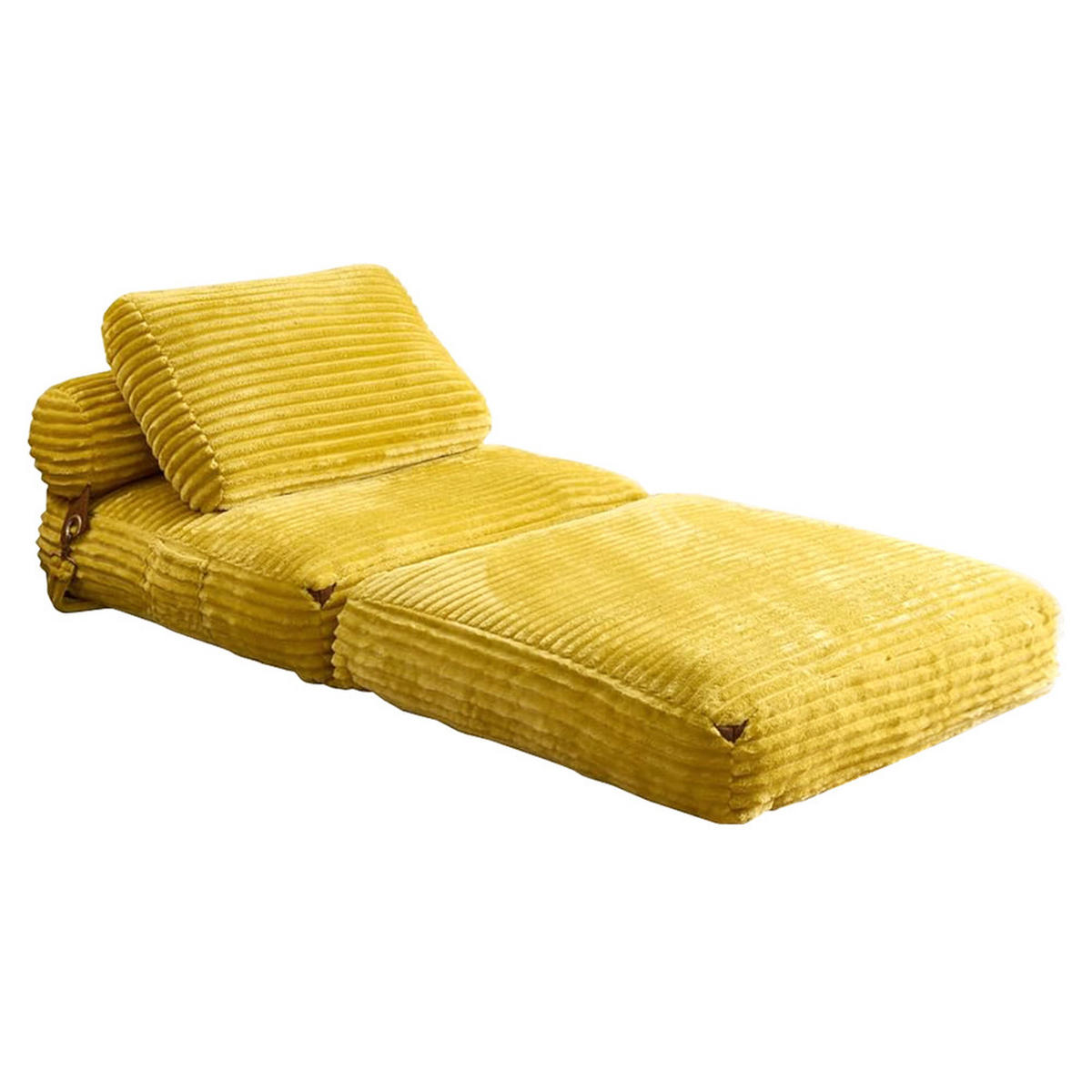 SITZSACK 87x86x40cm Bequem Platzsparend - Gelb, Textil (86/33/87cm) - Raelunyi