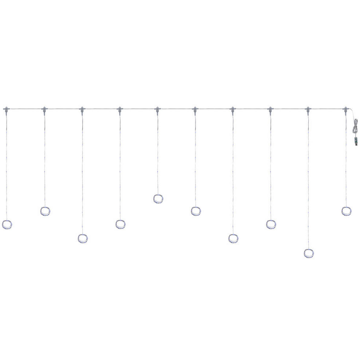 LED DEKORLEUCHTE Klar Kunststoff - Klar, Metall (300/300/300cm) - Globo Lighting