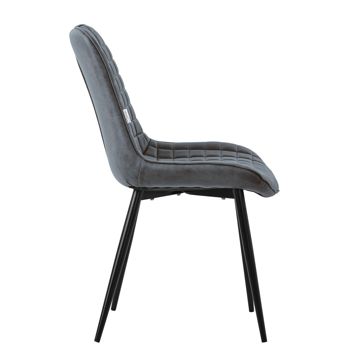 ESSZIMMERSTÜHLE 2ER-SET Anthrazit Kunstleder - Anthrazit/Schwarz, Metall (52/89/60cm) - ML-DESIGN