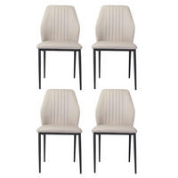 ESSZIMMERSTUHL 4-teiliges Set Kunstleder Beige - Beige, Metall (46/88.9/47.8cm)