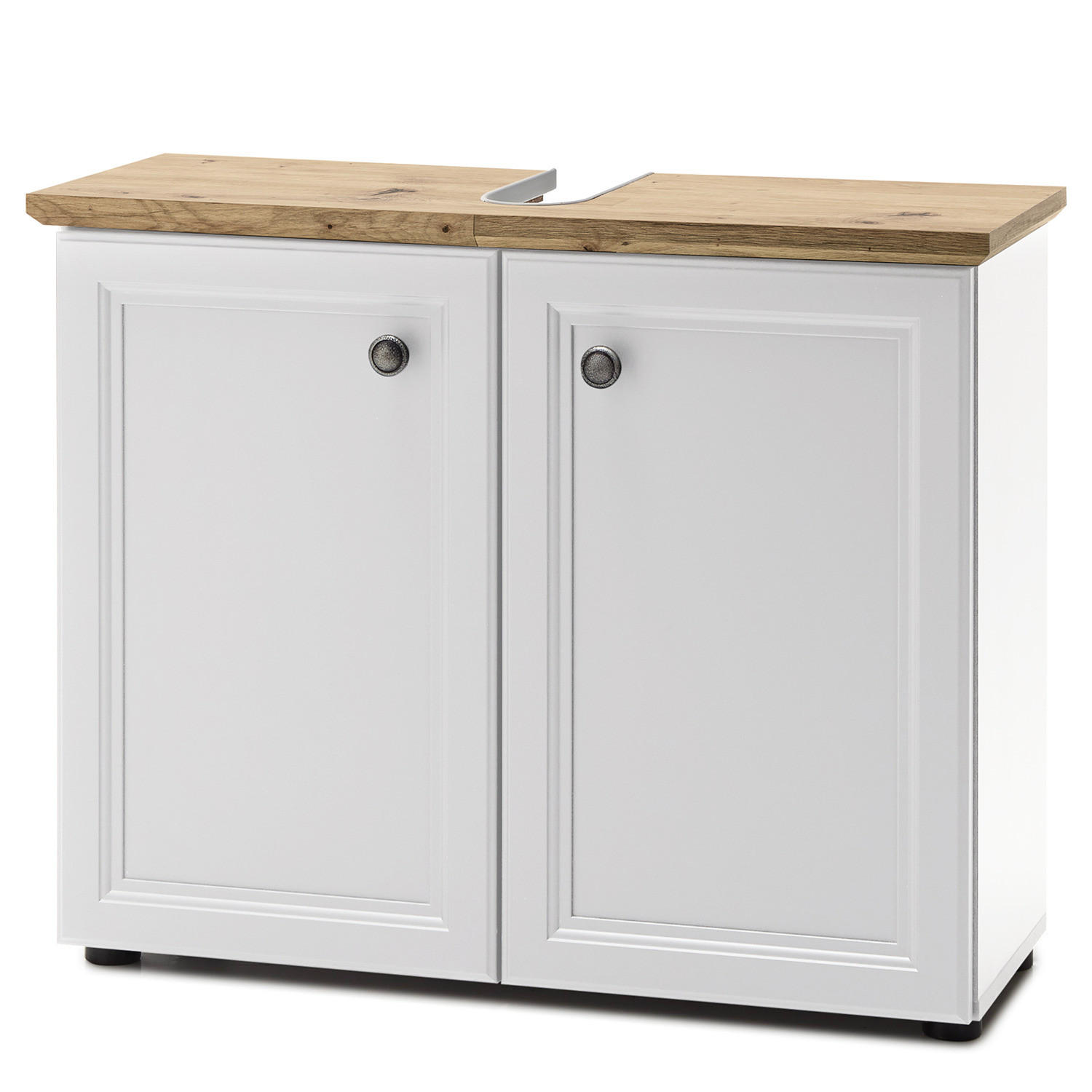 WASCHBECKENUNTERSCHRANK - Weiß, Holzwerkstoff (84/67/32cm) - home24