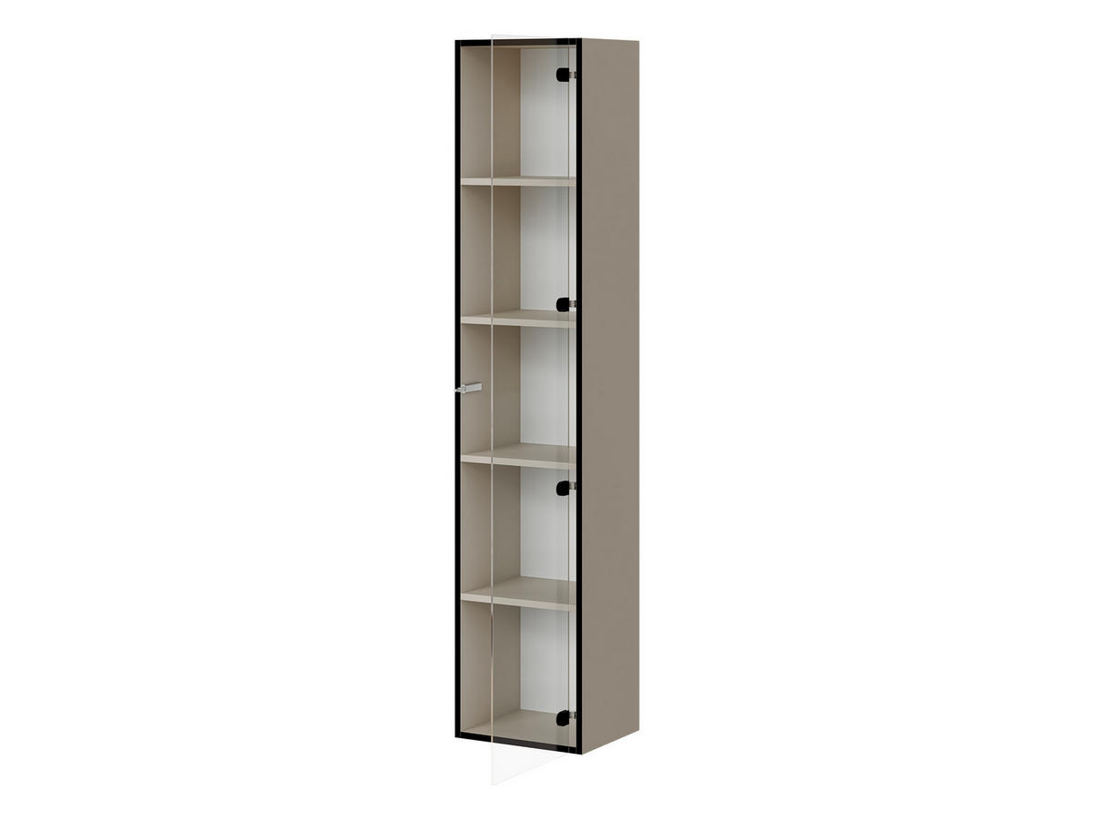 GLASVITRINE Govi - Nussbaumfarben, Holzwerkstoff (35/168/31cm) - MIRJAN24