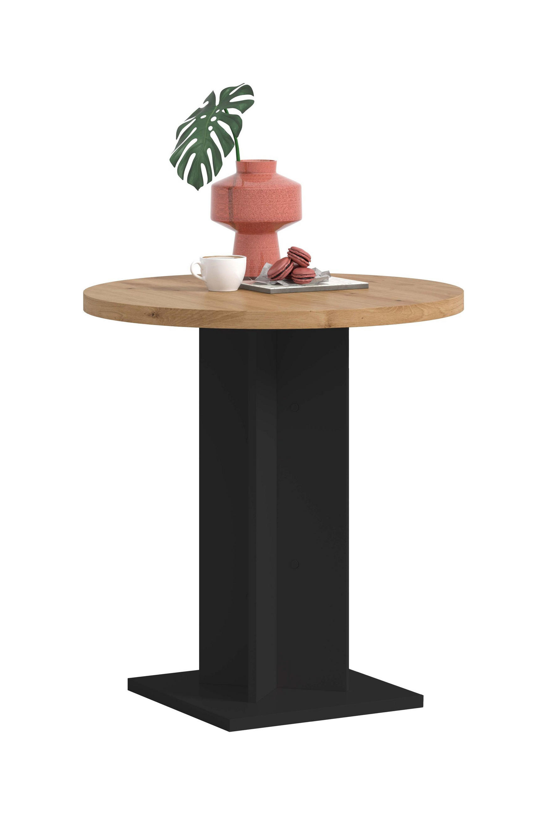Homes & Jones Esstisch Schwarz 70x76x70 cm