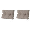 RÜCKENKISSEN Rippe 43/73 cm 2er-Set - Braun, Textil (73/8/43cm) - Madison