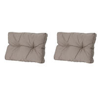 RÜCKENKISSEN Rippe 43/73 cm 2er-Set - Braun, Textil (73/8/43cm) - Madison