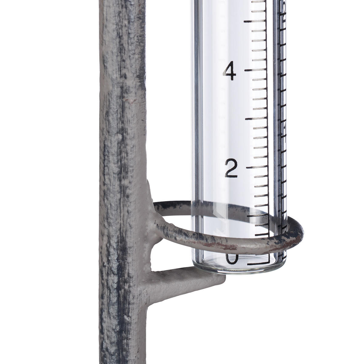 REGENMESSER Wasserhahn - Grau, Glas/Metall (1.5/58.5cm) - Relaxdays