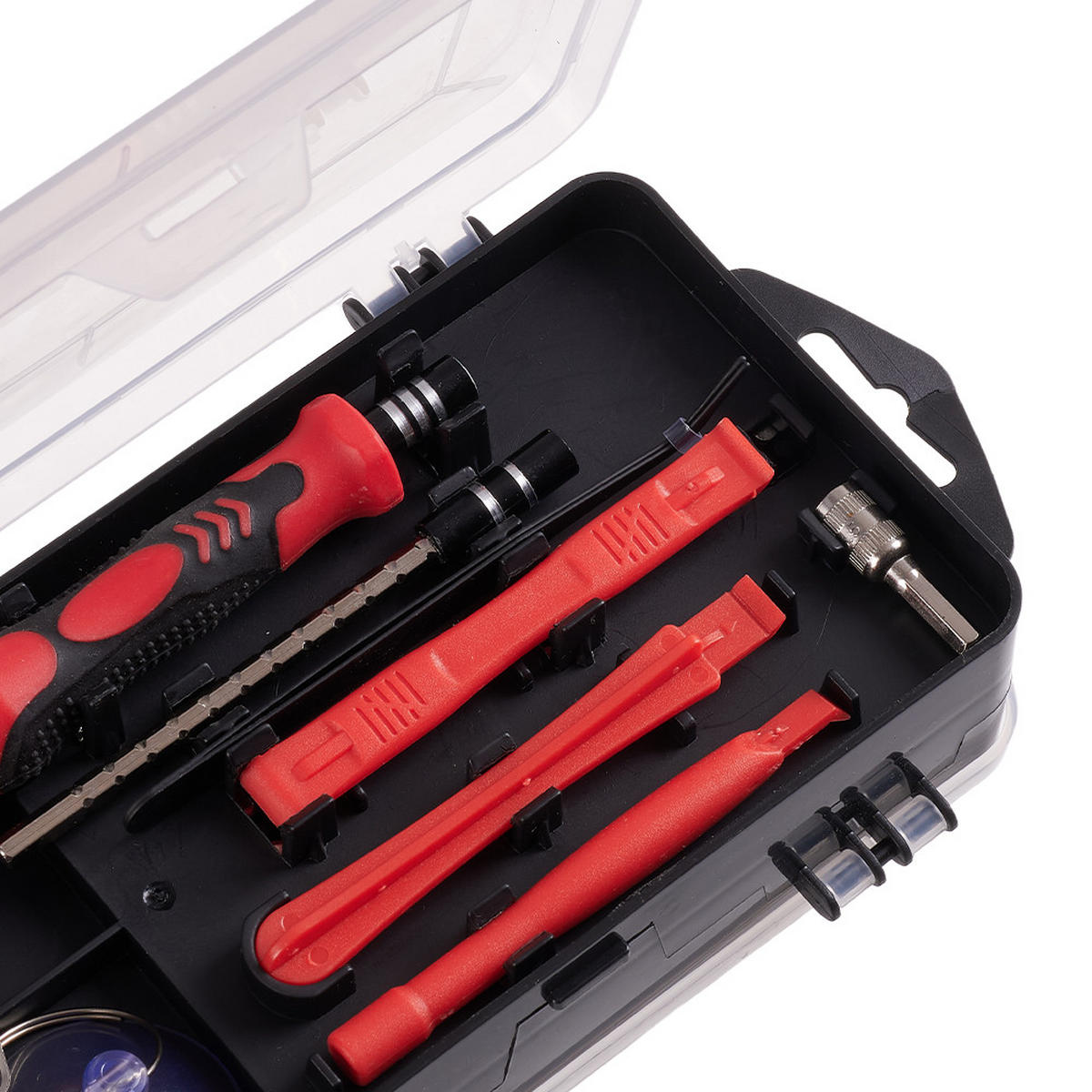 SCHRAUBENDREHER-SET 115-in-1 multifunktionales 98 Schraubenbits aus PP TPR CRV-Stahl für Feinmechaniker in Rot 17,8 x 10,5 x 5,1 cm - Schwarz, Metall (10.5/17.8/5.1cm) - Livingandhome