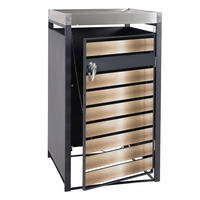 MÜLLTONNENBOX 1er mit Pflanzkasten 125x68x80cm Anthrazit Gold erweiterbar - Goldfarben, Metall (68/125/80cm) - PROREGAL