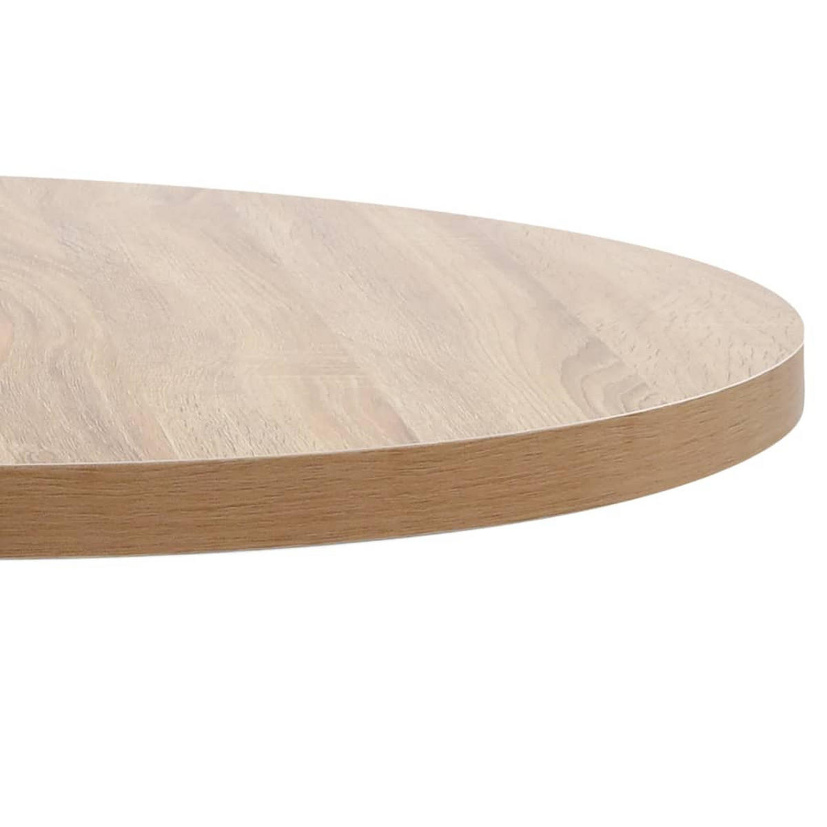 BISTROTISCH Moderner 80/75 cm aus Mdf, Stahl Hellbraun - Braun, Holzwerkstoff (80/80/75cm) - vidaXL