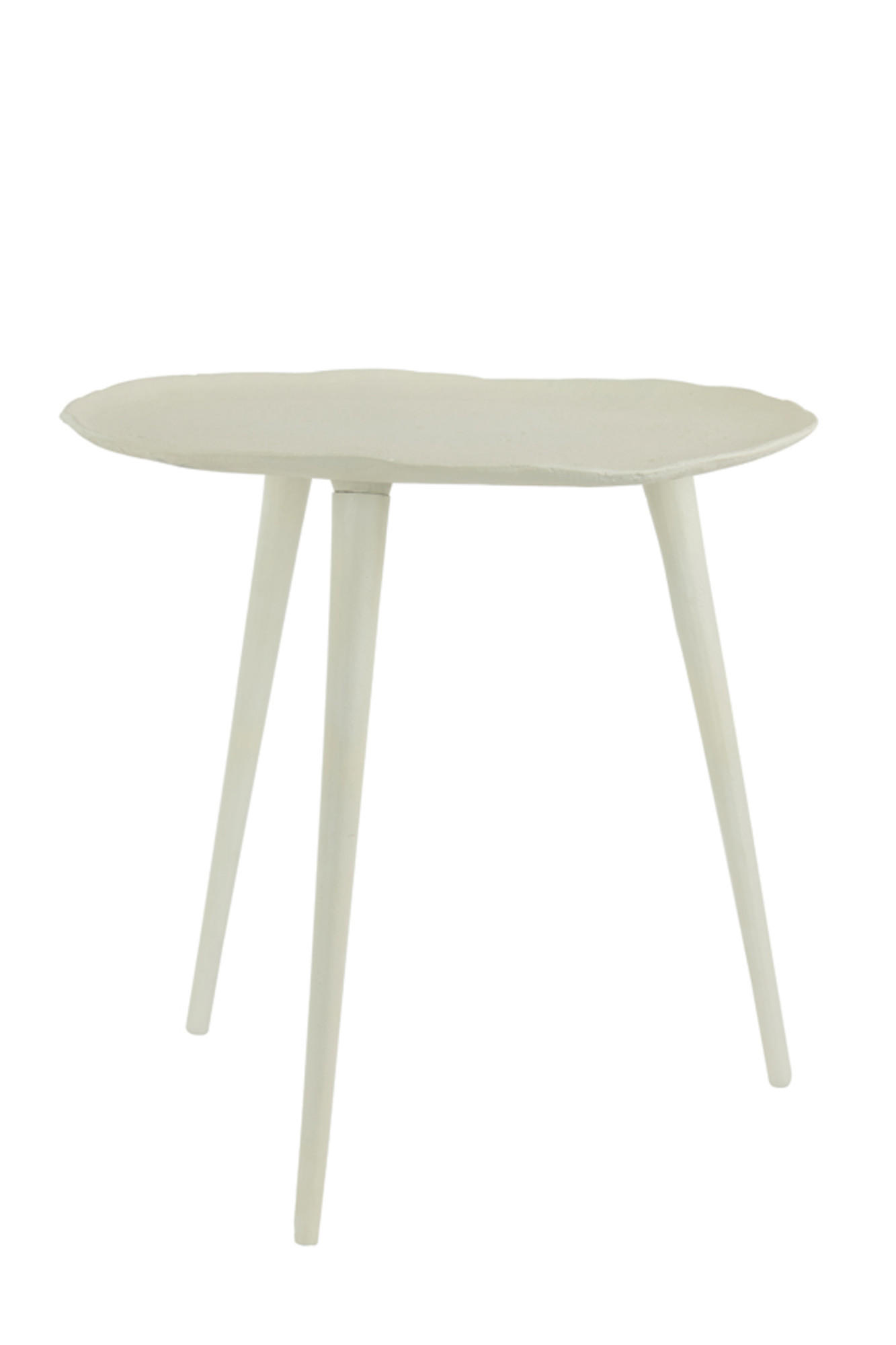 BEISTELLTISCH Asarpai Weiß Ø46/44 cm - Weiß, Metall (46/46/44cm) - Light & Living