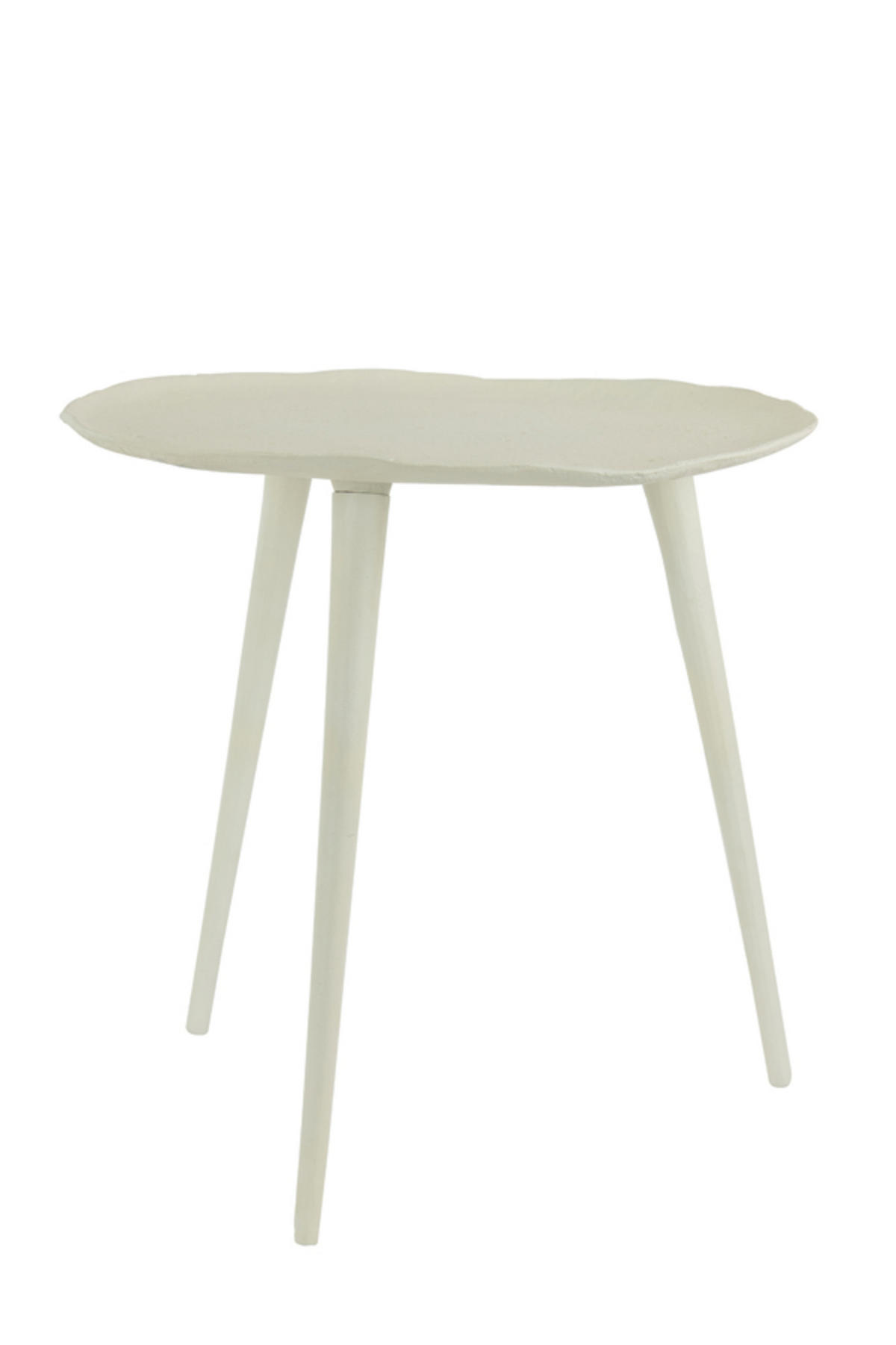 BEISTELLTISCH Asarpai Weiß Ø46/44 cm - Weiß, Metall (46/46/44cm) - Light & Living