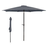 SONNENSCHIRM Knickbar dunkelgrau - Grau, Metall (300/300cm) - ComfortXL