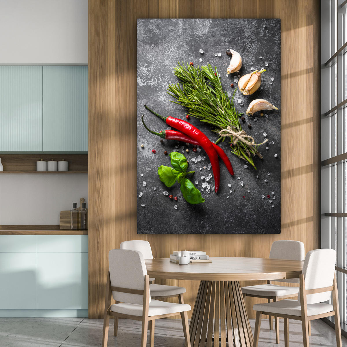 SLIKA NA PLATNU Poper 90x140 cm - temno siva, tekstil (90/140cm) - MuchoWow
