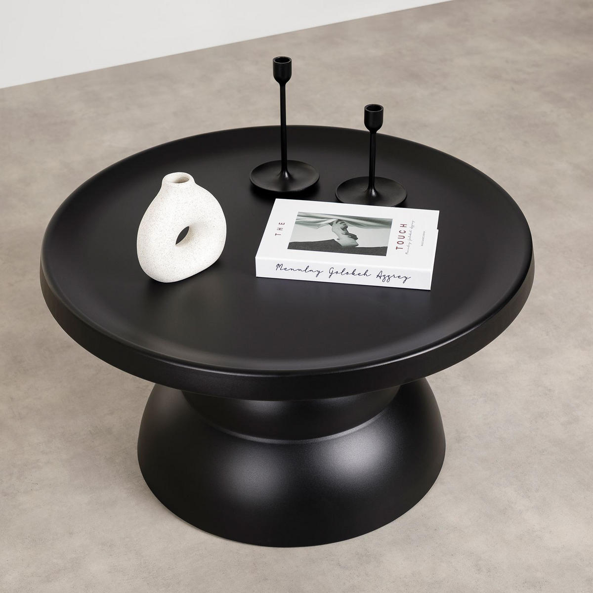 COUCHTISCH LORIS - Schwarz, Metall (70/70/40cm) - IDIMEX