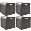 AUFBEWAHRUNGBOX 4er Set 33/38, grau - Grau, Kunststoff (33/33/38cm) - Dunedesign