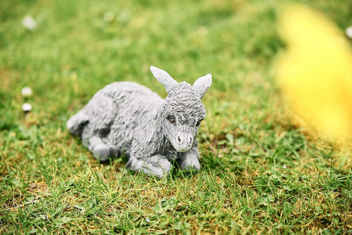 STEINFIGUR Esel Sarah frostfest wetterfest Steinguss - Grau, Stein (12/16/9cm) - stoneandstyle