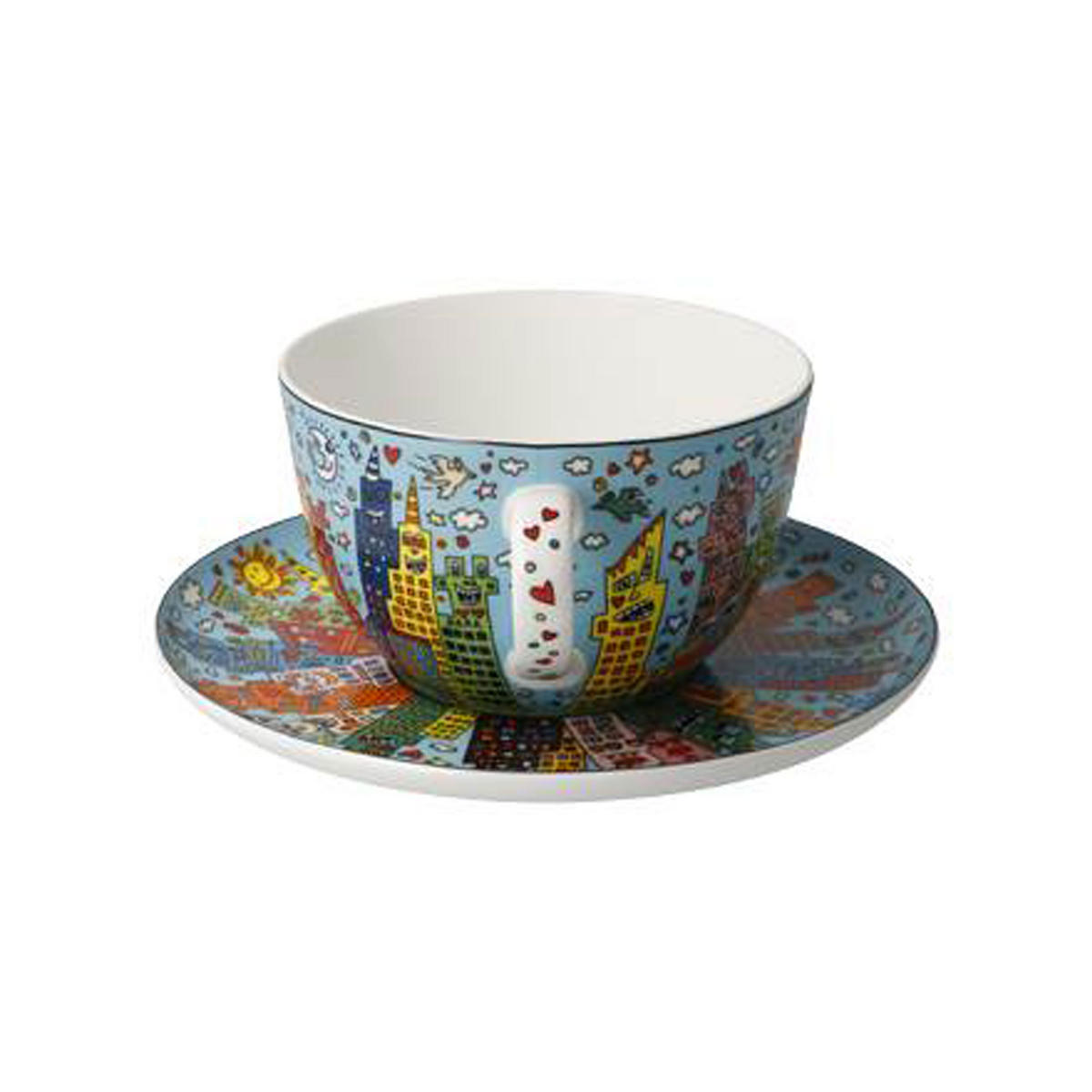 MILCHKAFFEETASSE James Rizzi My New York City Day, Fine Bone China - Multicolor, Keramik (0.35L) - Goebel