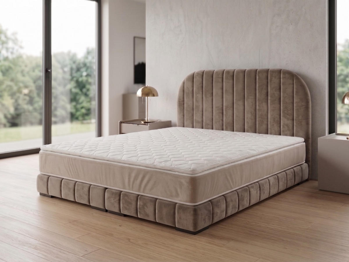 POLSTERBETT LEON3 90x 200 cm Farbe: Creme - Creme, Textil (90/200cm) - A&J MöbelLand