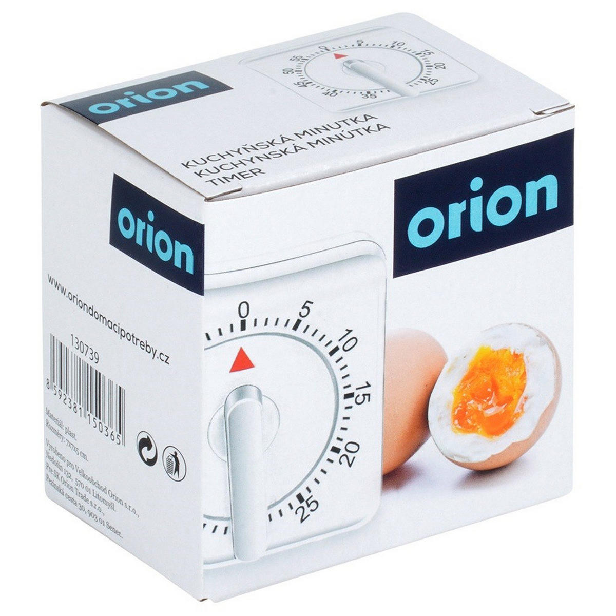 KÜCHENTIMER Weiß - Weiß, Kunststoff (7/5/7cm) - Orion 