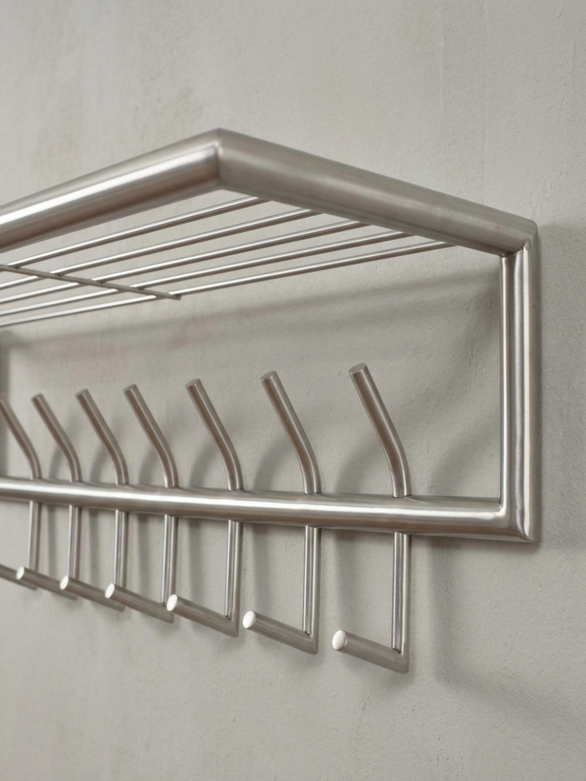 WANDGARDEROBE Metall Silber Modern mit Aufbewahrungsmöglichkeiten - Silberfarben, Metall (75/29/30cm) - KADIMA DESIGN
