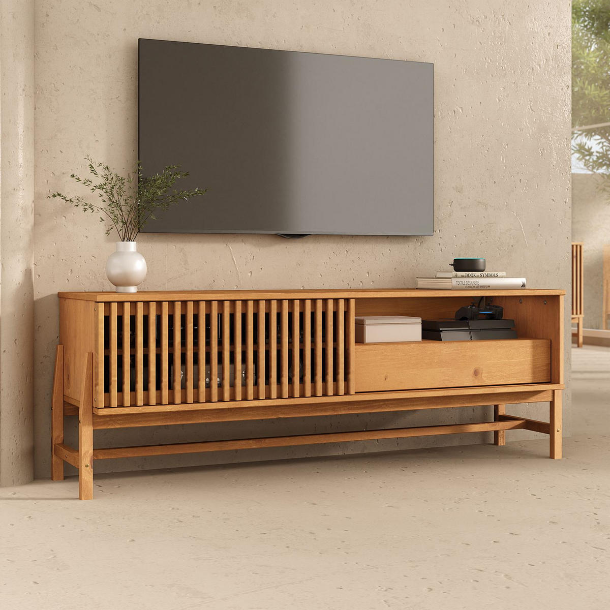 LOWBOARD ADAMO Eiche - Eichefarben, Holz (145/53/41cm) - IDIMEX