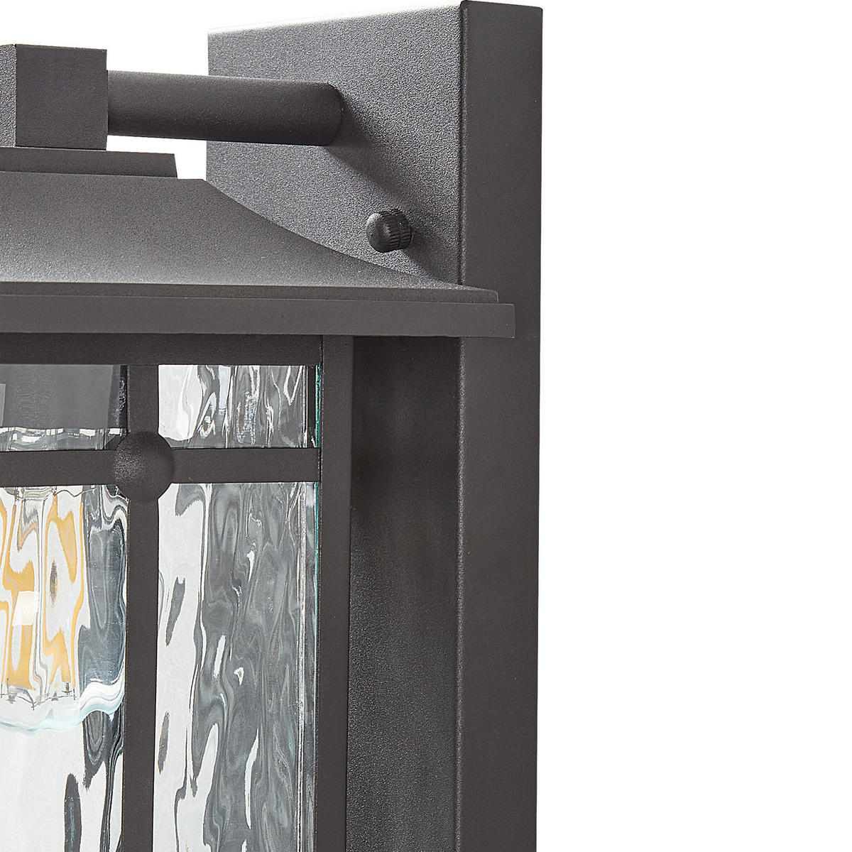 AUSSENWANDLEUCHTE Teviot 17/17/30 cm - Schwarz, Metall (17/30/17cm) - Beliani