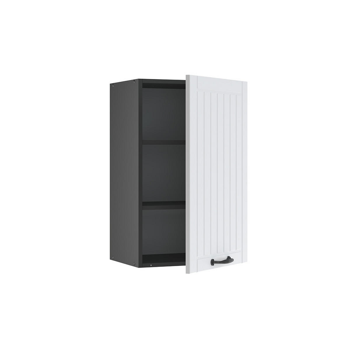 HÄNGESCHRANK Fame-Line Weiß Landhaus 45 cm - Anthrazit/Weiß, Holzwerkstoff (45/72/34.1cm) - Vicco