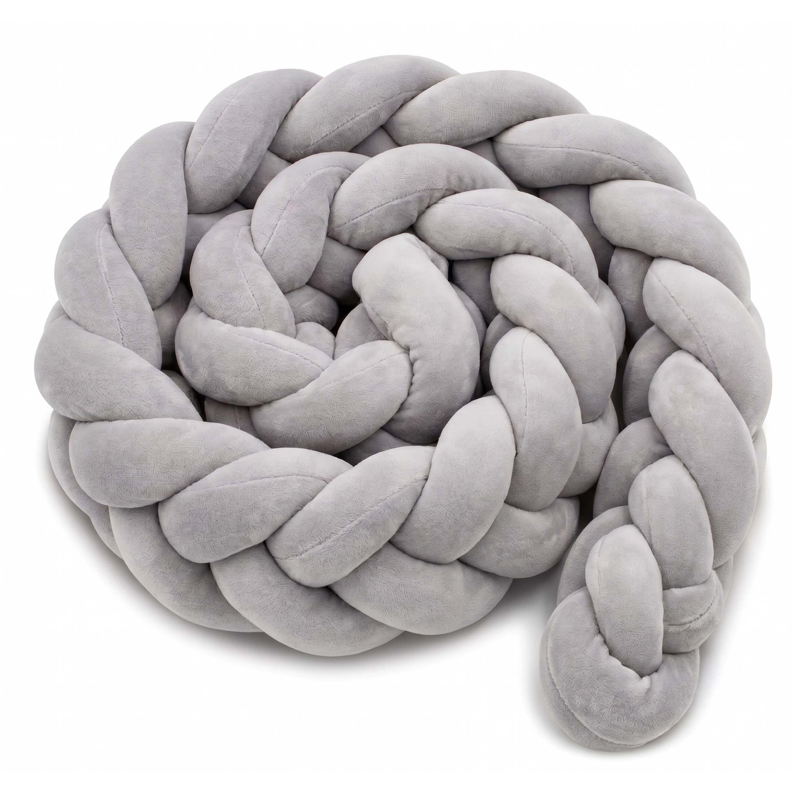 MANTINEL Sivý pletený 220 cm - sivá, textil/plast (10/220cm) - Relaxdays
