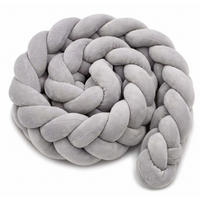 MANTINEL Sivý pletený 220 cm - sivá, textil/plast (10/220cm) - Relaxdays