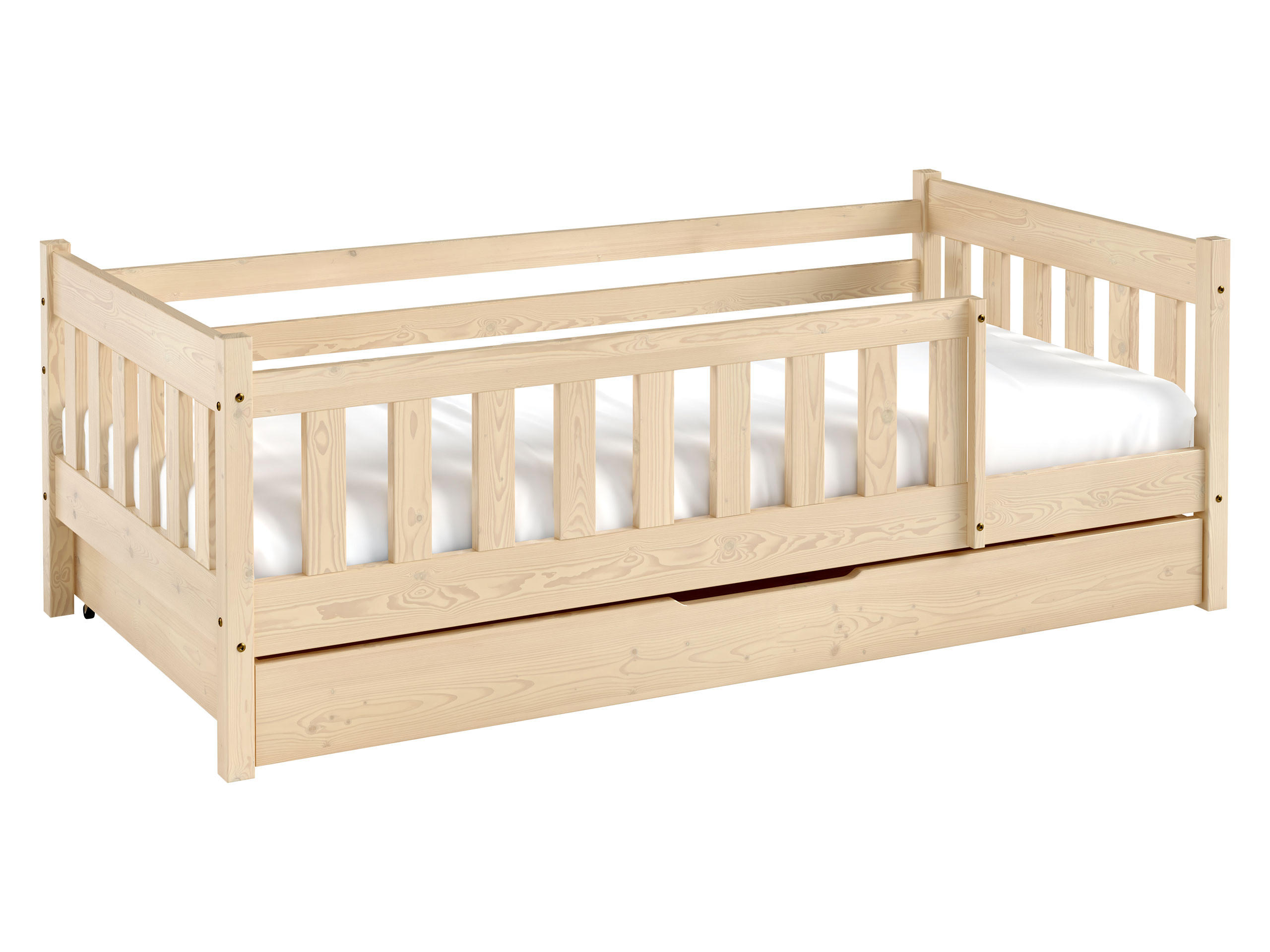 PAT PENTRU COPII Nadia - culoare naturală, lemn (80/160cm) - MIRJAN24
