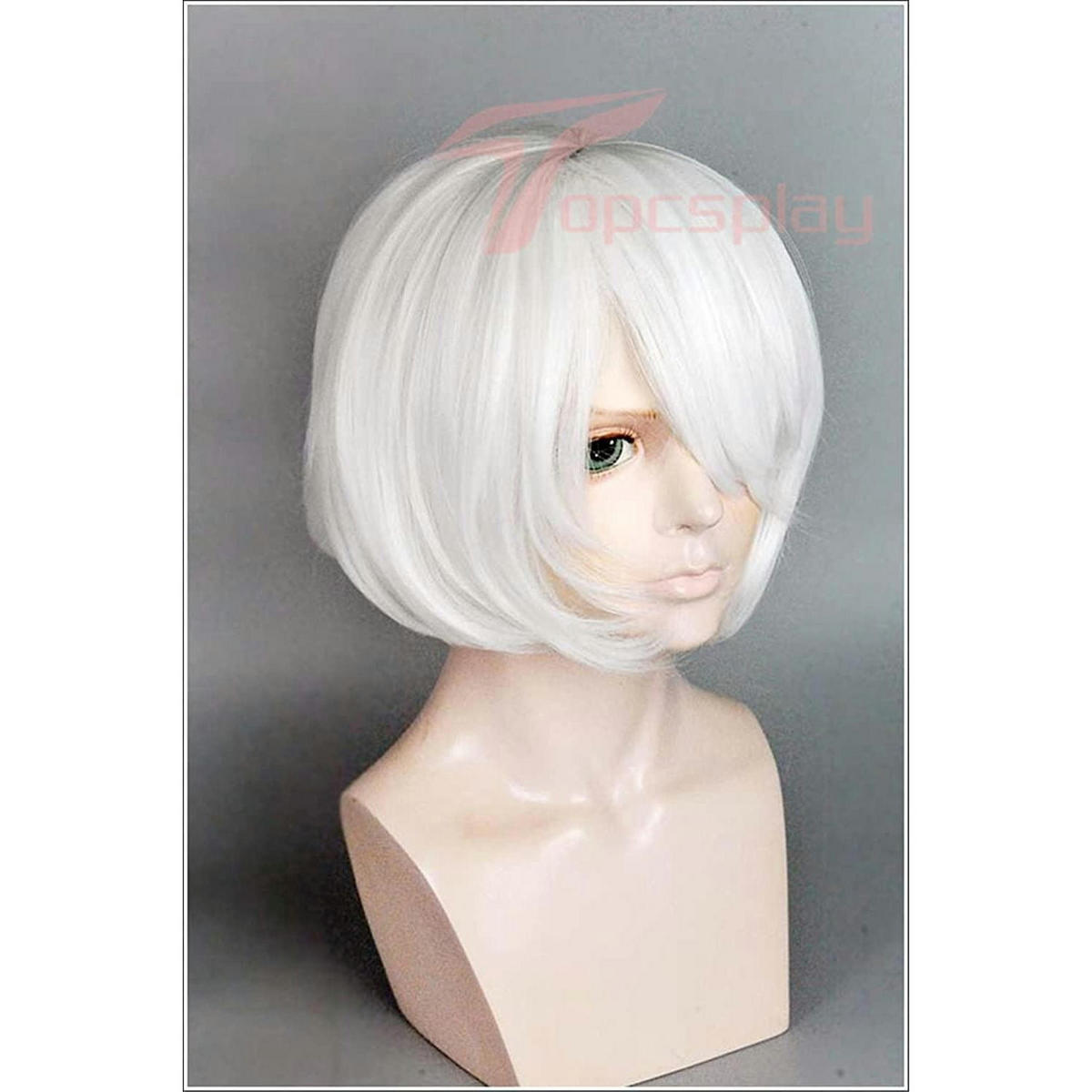 PERÜCKE Damen Weiß Hitzebeständig Cosplay Halloween - Weiß, Kunststoff (20/5/25cm)