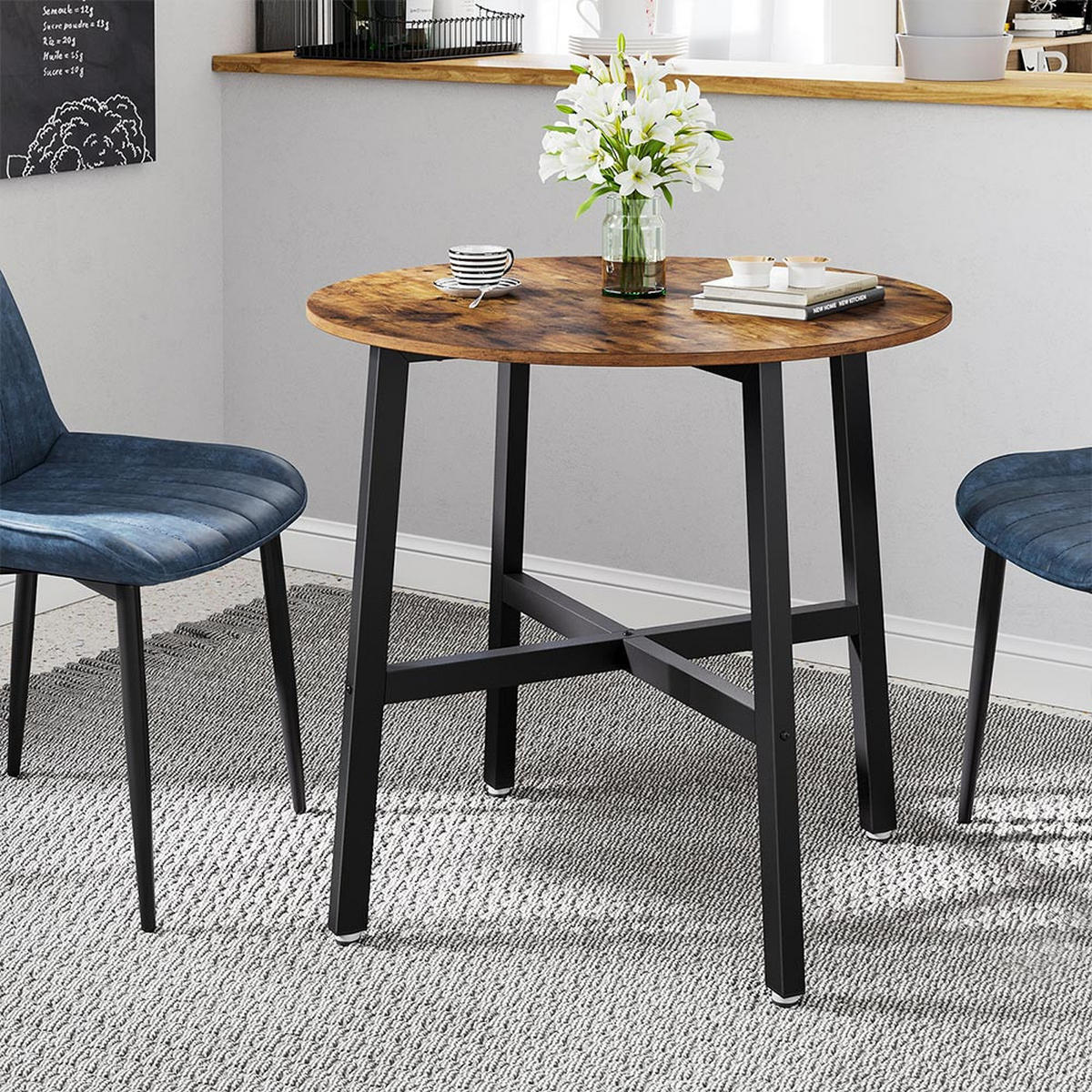 KÜCHENTISCH ESSTISCH - Braun, Holzwerkstoff (80/80/75cm) - Hansiro