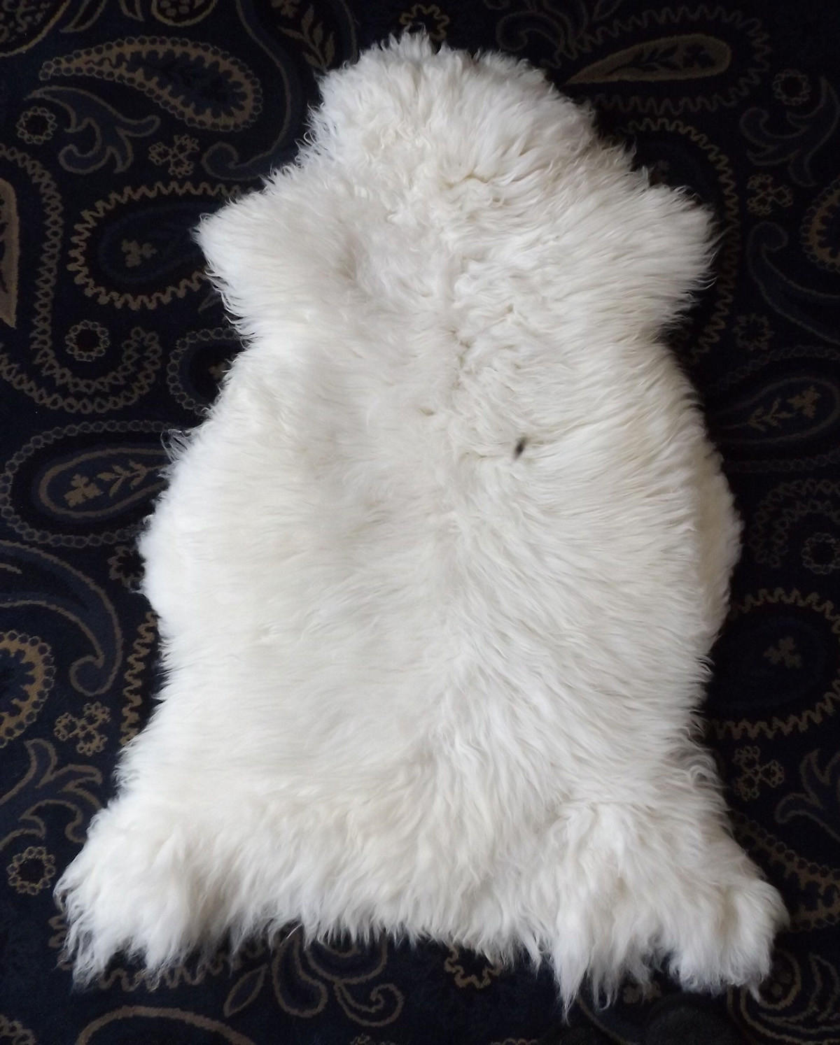 SCHAFFELL Natur Lammfell Weich Flauschig Wohnteppich, Weiß, ca. 110 cm - Weiß, Fell (60/110cm) - Provellus