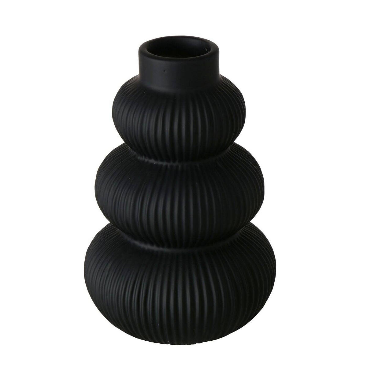 VASE Maurice 21 cm - Schwarz, Keramik (21cm) - Boltze Home