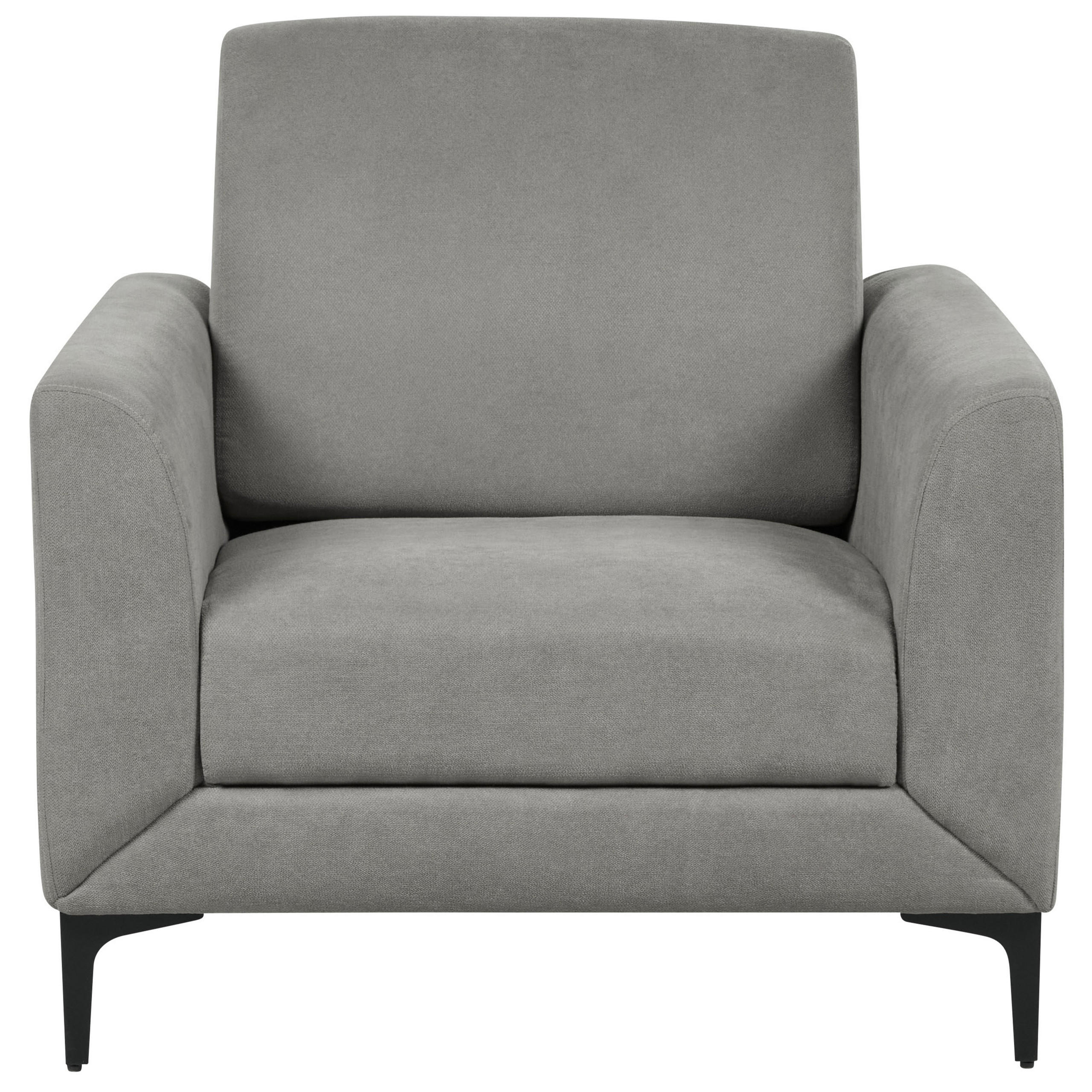 SESSEL grau Fenes - Schwarz/Grau, Textil (89/90/75cm) - Beliani