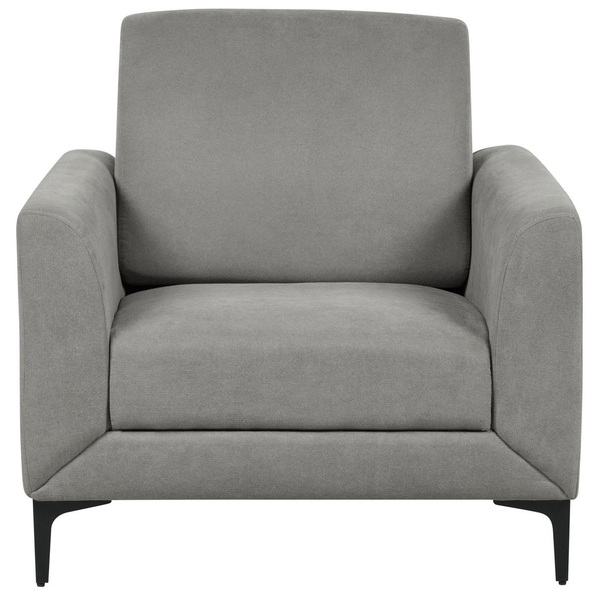 SESSEL grau Fenes - Schwarz/Grau, Textil (89/90/75cm) - Beliani