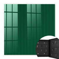 SCHLÜSSELBOX Schwarz 30x30 cm- Türöffnung nach rechts - Grüne Streifen - Grün, Metall (30/30/5cm) - TULUP