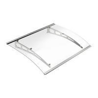 VORDACH Aluminium geschwungen - Grau - 120x90 cm - NEONA - Grau, Kunststoff (120/15/90cm) - Vente-Unique