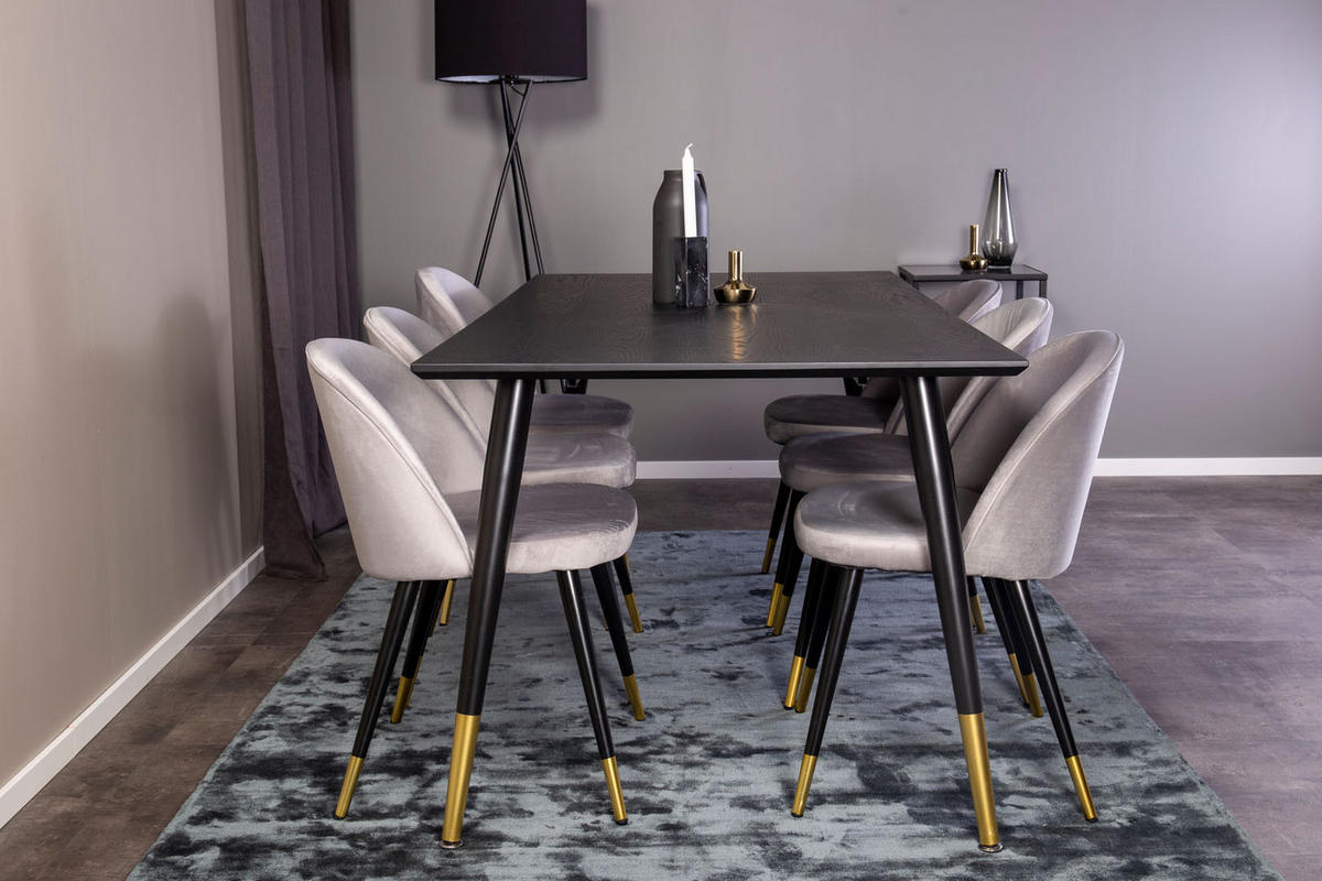 TISCHGRUPPE Grau - Grau, Holzwerkstoff (90/75/180cm) - ebuy24