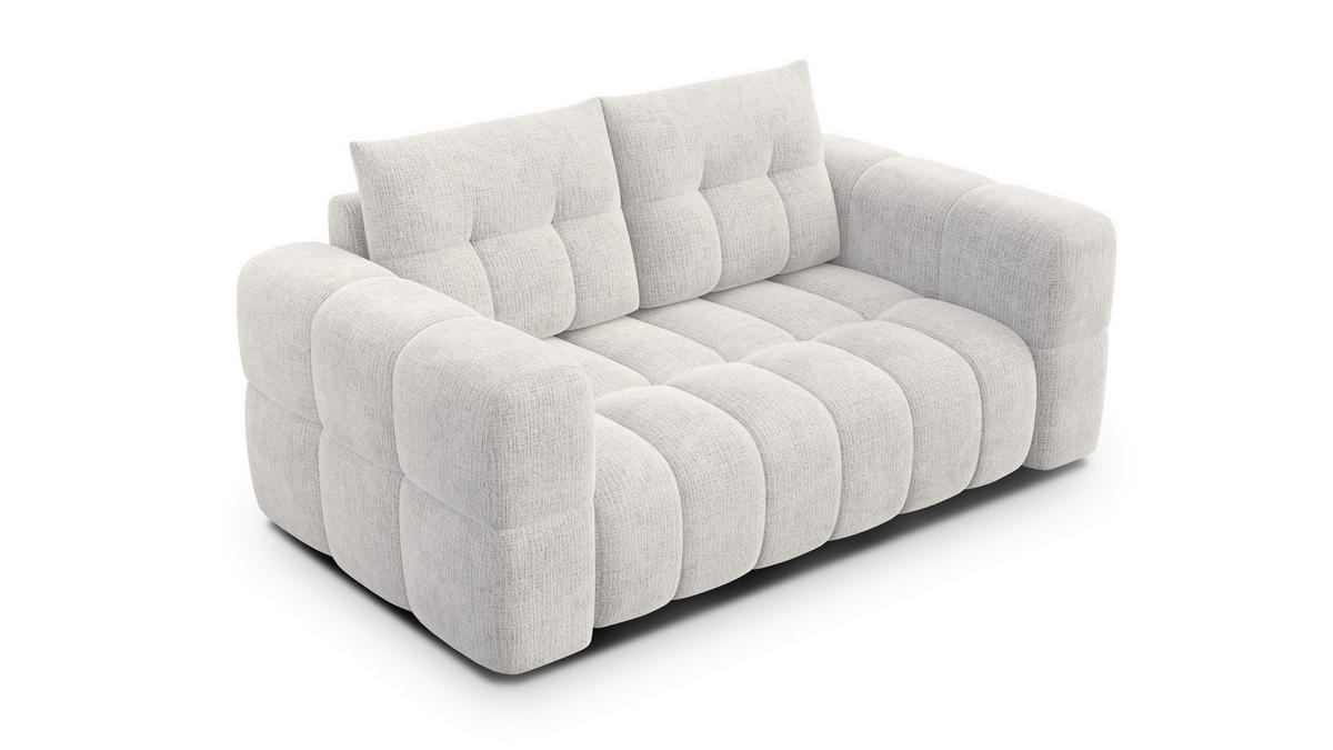 SOFA CLOUDI 2-Sitzer, creme - Creme/Schwarz, Holz/Textil (181/89/104cm) - Courtois Laville