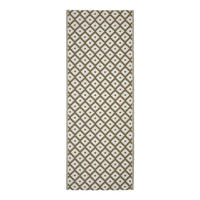 OUTDOORTEPPICH-LÄUFER May, geometrisch gemustert 75/200 cm - Olivgrün, Kunststoff (75/200cm) - Homescapes