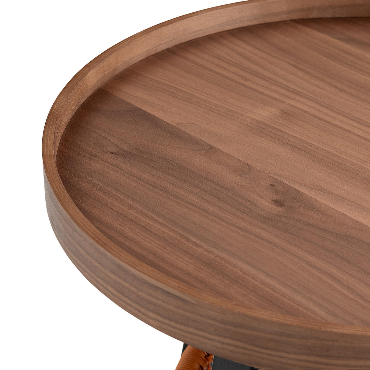 BEISTELLTISCH - Holzwerkstoff / Kunststoff / Metall - Walnussfarben, Holzwerkstoff/Kunststoff (50/50/55cm) - home24
