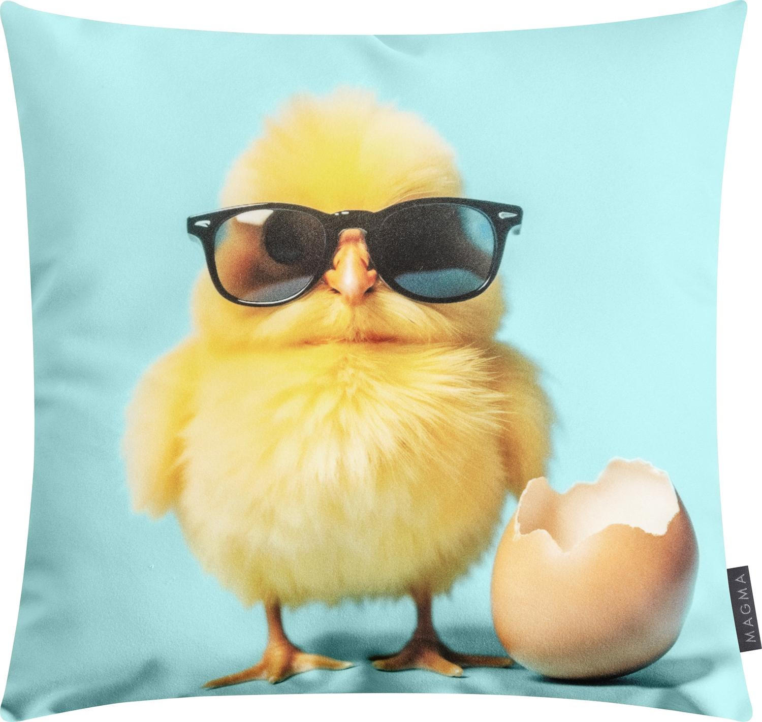 DEKOKISSEN EASTER PARTY Küken - Mintgrün, Textil (45/45/8cm) - Magma Heimtexx