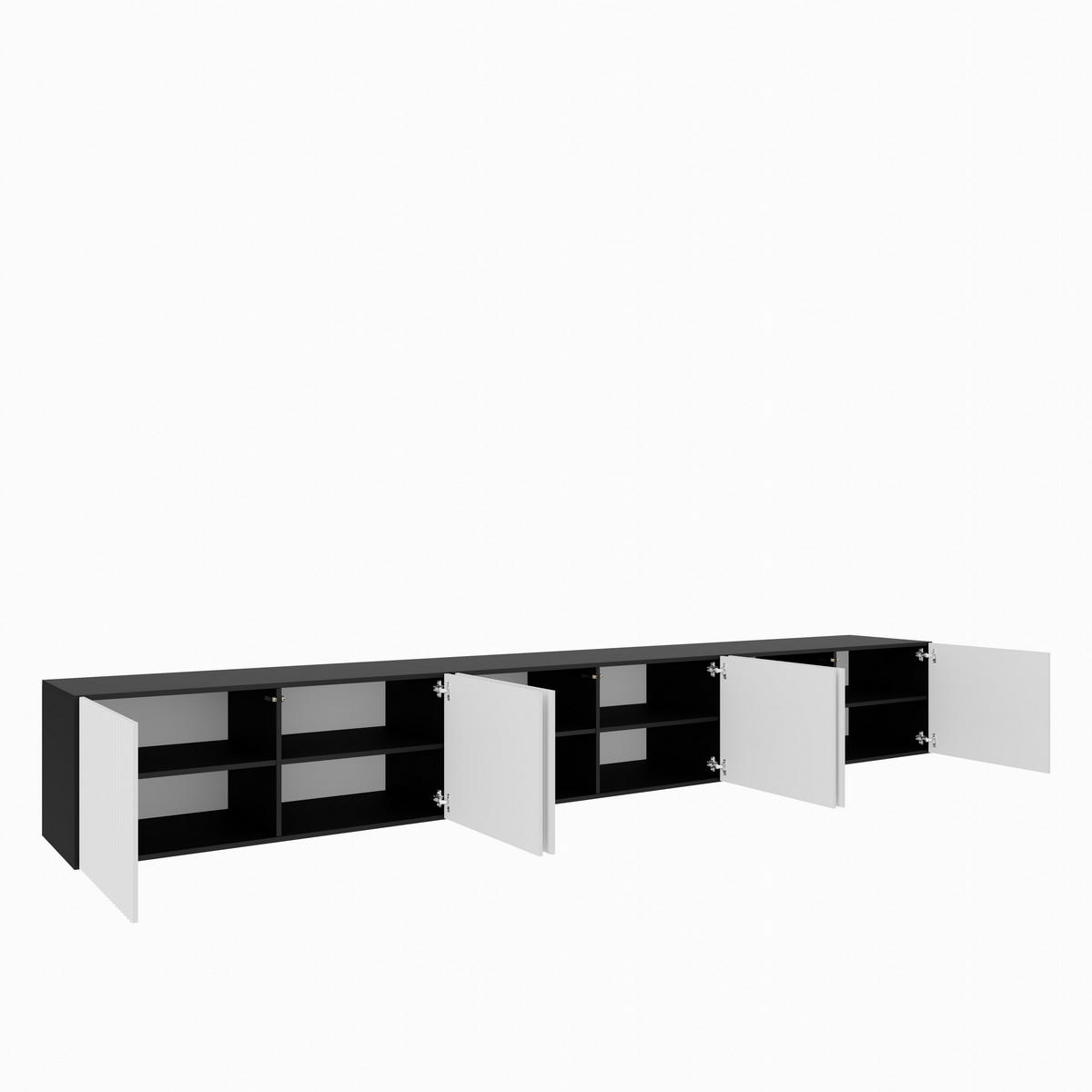 LOWBOARD VAREN 300/41/40 cm, Hängender TV-Schrank Anthrazit / Weiß - Anthrazit/Weiß, Holzwerkstoff (300/41/40cm) - MASSENO
